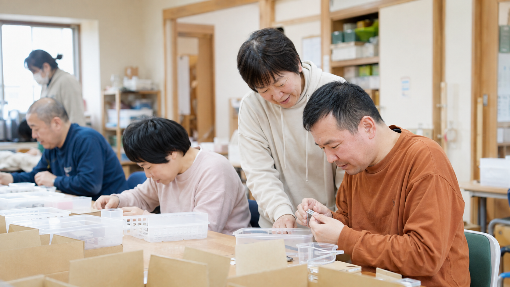 就労継続支援B型での作業風景